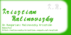 krisztian malinovszky business card